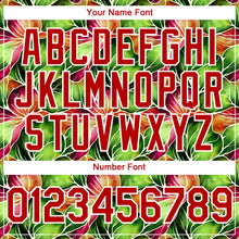 Загрузить изображение в средство просмотра галереи, Custom Black Red-White 3D Pattern Design Tropical Plant Authentic Baseball Jersey