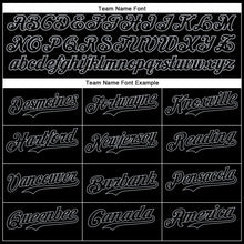 Charger l'image dans la galerie, Custom Black Gray 3D Pattern Design Diagonal Stripes Authentic Baseball Jersey