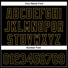 Загрузить изображение в средство просмотра галереи, Custom Black Old Gold 3D Pattern Design Diagonal Stripes Authentic Baseball Jersey