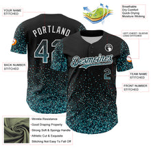 Загрузить изображение в средство просмотра галереи, Custom Black Teal-White 3D Pattern Design Abstract Colorful Glittering Dot Authentic Baseball Jersey