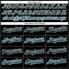 Загрузить изображение в средство просмотра галереи, Custom Black Teal-White 3D Pattern Design Abstract Colorful Glittering Dot Authentic Baseball Jersey