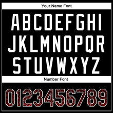 Charger l'image dans la galerie, Custom Black Red-White 3D Pattern Design Abstract Colorful Glittering Dot Authentic Baseball Jersey