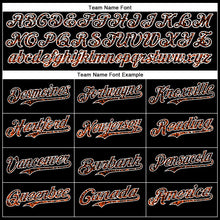 Charger l'image dans la galerie, Custom Black Orange-White 3D Pattern Design Abstract Colorful Glittering Dot Authentic Baseball Jersey