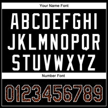 Charger l'image dans la galerie, Custom Black Orange-White 3D Pattern Design Abstract Colorful Glittering Dot Authentic Baseball Jersey