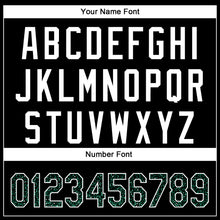 Load image into Gallery viewer, Custom Black Kelly Green-White 3D Pattern Design Abstract Colorful Glittering Dot Authentic Baseball Jersey