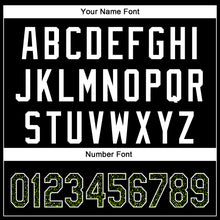 Load image into Gallery viewer, Custom Black Neon Green-White 3D Pattern Design Abstract Colorful Glittering Dot Authentic Baseball Jersey