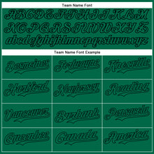 Загрузить изображение в средство просмотра галереи, Custom Kelly Green Black 3D Pattern Design Gradient Style Irregular Shape Authentic Baseball Jersey