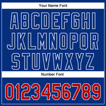 Load image into Gallery viewer, Custom Royal Red-Black 3D Pattern Design Gradient Style Irregular Shape Authentic Baseball Jersey