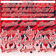 Загрузить изображение в средство просмотра галереи, Custom Red Black-White 3D Pattern Design Flame Authentic Baseball Jersey