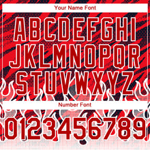 Загрузить изображение в средство просмотра галереи, Custom Red Black-White 3D Pattern Design Flame Authentic Baseball Jersey