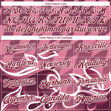 Load image into Gallery viewer, Custom Light Pink Crimson-White 3D Pattern Design Flame Authentic Baseball Jersey