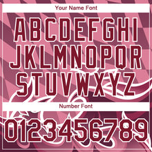 Load image into Gallery viewer, Custom Light Pink Crimson-White 3D Pattern Design Flame Authentic Baseball Jersey