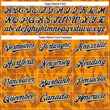 Загрузить изображение в средство просмотра галереи, Custom Bay Orange Black-White 3D Pattern Design Abstract Fluid Authentic Baseball Jersey