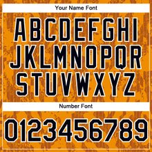 Загрузить изображение в средство просмотра галереи, Custom Bay Orange Black-White 3D Pattern Design Abstract Fluid Authentic Baseball Jersey