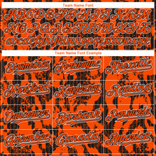 Загрузить изображение в средство просмотра галереи, Custom Orange Black-White 3D Pattern Design Abstract Fluid Authentic Baseball Jersey