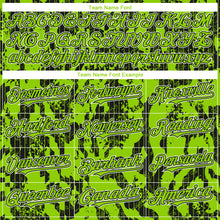 Загрузить изображение в средство просмотра галереи, Custom Neon Green Black-White 3D Pattern Design Abstract Fluid Authentic Baseball Jersey