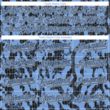 Charger l'image dans la galerie, Custom Light Blue Black-White 3D Pattern Design Abstract Fluid Authentic Baseball Jersey