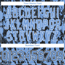 Charger l'image dans la galerie, Custom Light Blue Black-White 3D Pattern Design Abstract Fluid Authentic Baseball Jersey