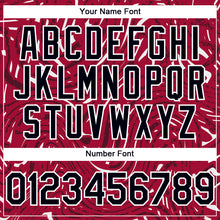Загрузить изображение в средство просмотра галереи, Custom Crimson Black-White 3D Pattern Design Abstract Fluid Authentic Baseball Jersey