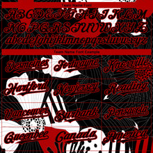 Laden Sie das Bild in den Galerie-Viewer, Custom Black Red-White 3D Pattern Design Flower Authentic Baseball Jersey