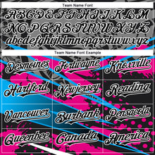 Load image into Gallery viewer, Custom Black Pink-White 3D Pattern Design Splatter Art Authentic Baseball Jersey