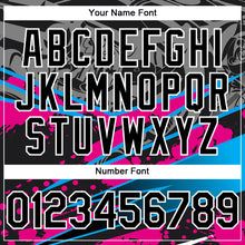 Load image into Gallery viewer, Custom Black Pink-White 3D Pattern Design Splatter Art Authentic Baseball Jersey