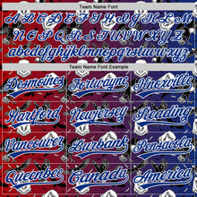 Laden Sie das Bild in den Galerie-Viewer, Custom Red Royal-White 3D Pattern Design American Eagle Authentic Baseball Jersey