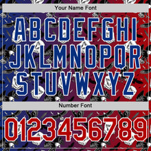 Laden Sie das Bild in den Galerie-Viewer, Custom Red Royal-White 3D Pattern Design American Eagle Authentic Baseball Jersey