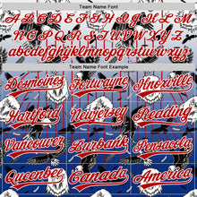 Загрузить изображение в средство просмотра галереи, Custom White Red-Royal 3D Pattern Design American Eagle Authentic Baseball Jersey