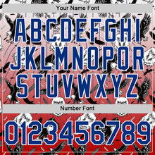 Load image into Gallery viewer, Custom Red Royal-White 3D Pattern Design American Eagle Authentic Baseball Jersey