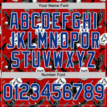 Загрузить изображение в средство просмотра галереи, Custom Red Royal-White 3D Pattern Design American Eagle Authentic Baseball Jersey