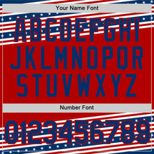 Загрузить изображение в средство просмотра галереи, Custom Red US Navy Blue 3D American Flag And Star Authentic Baseball Jersey