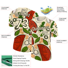 Laden Sie das Bild in den Galerie-Viewer, Custom City Cream Black 3D Pattern Design Food Pizza Performance T-Shirt