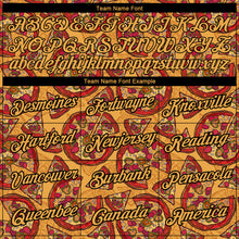 Charger l'image dans la galerie, Custom Old Gold Black 3D Pattern Design Food Pizza Performance T-Shirt