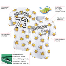 Load image into Gallery viewer, Custom White Black 3D Pattern Design Food Pizza Performance T-Shirt