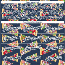 Load image into Gallery viewer, Custom US Navy Blue White 3D Pattern Design Food Pizza Performance T-Shirt