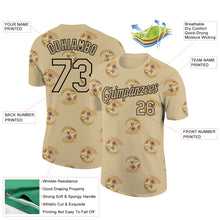Charger l'image dans la galerie, Custom Vegas Gold Black 3D Pattern Design Pizza With Skeleton Performance T-Shirt