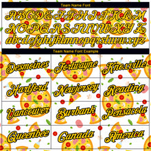 Load image into Gallery viewer, Custom White Yellow-Black 3D Pattern Design Food Pizza Performance T-Shirt