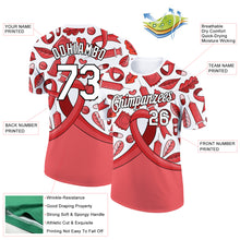 Load image into Gallery viewer, Custom Red White-Black 3D Pattern Design World AIDS Day Performance T-Shirt