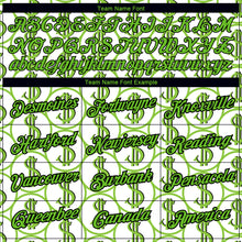 Load image into Gallery viewer, Custom White Aurora Green-Black 3D Pattern Design Dollar Sign Money Theme Performance T-Shirt