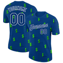 Charger l'image dans la galerie, Custom US Navy Blue White 3D Pattern Design Dollar Sign Money Theme Performance T-Shirt