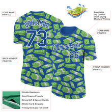 Load image into Gallery viewer, Custom Blue White 3D Pattern Design Dollar Banknote Money Theme Performance T-Shirt