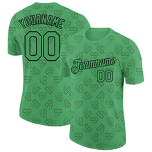 Load image into Gallery viewer, Custom Aurora Green Black 3D Pattern Design Dollar Banknote Money Theme Performance T-Shirt