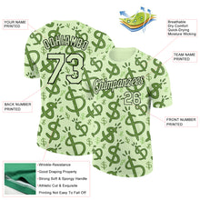 Charger l'image dans la galerie, Custom Pea Green Black 3D Pattern Design Dollar Sign Money Theme Performance T-Shirt