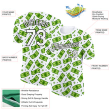 Load image into Gallery viewer, Custom White Black 3D Pattern Design Dollar Sign Money Theme Performance T-Shirt