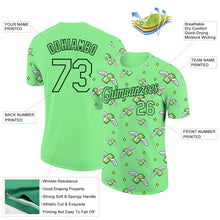 Charger l'image dans la galerie, Custom Pea Green Black 3D Pattern Design Dollar Sign Money Theme Performance T-Shirt
