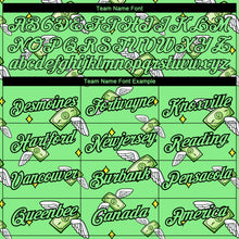 Charger l'image dans la galerie, Custom Pea Green Black 3D Pattern Design Dollar Sign Money Theme Performance T-Shirt