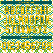 Load image into Gallery viewer, Custom White Yellow-Midnight Green 3D Pattern Design Dollar Sign Money Theme Performance T-Shirt
