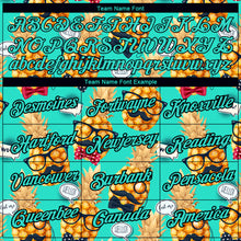 Laden Sie das Bild in den Galerie-Viewer, Custom Aqua Black 3D Pattern Design Hawaii Style Pineapple Performance T-Shirt