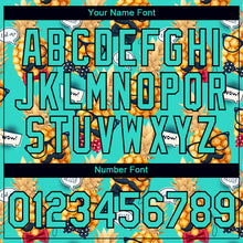 Laden Sie das Bild in den Galerie-Viewer, Custom Aqua Black 3D Pattern Design Hawaii Style Pineapple Performance T-Shirt